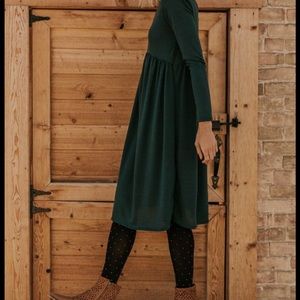 Roolee Forest Green long sleeve dress